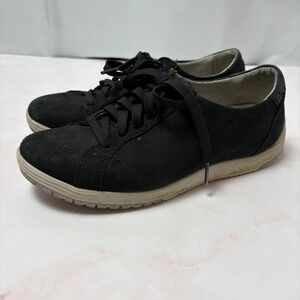 Dansko Leela Waterproof Nubuck Black Leather Lace Up Sneakers Women Size 38